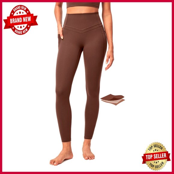 High Waist Compression Leggings with Pockets Tummy Control Workout Yoga Pants